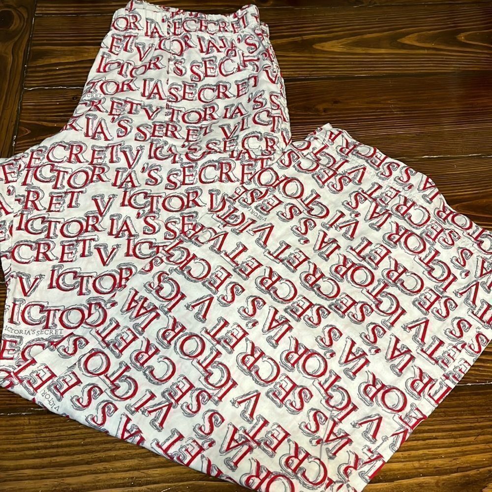 Victoria’s Secret 11% Cotton 💤 Pants White/Red/Gray